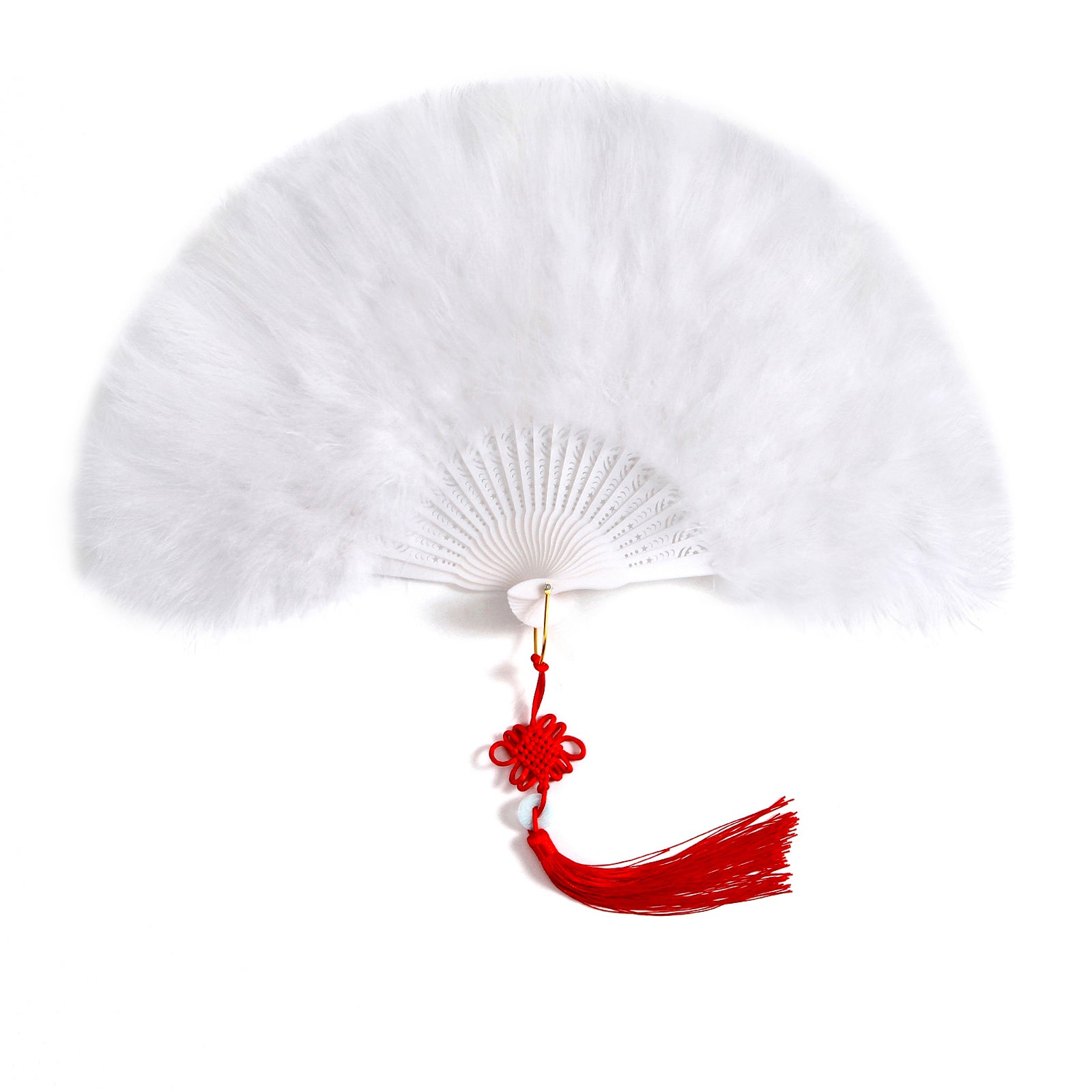 Marabou Feather Fan white