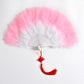 Marabou Feather Fan white+pink